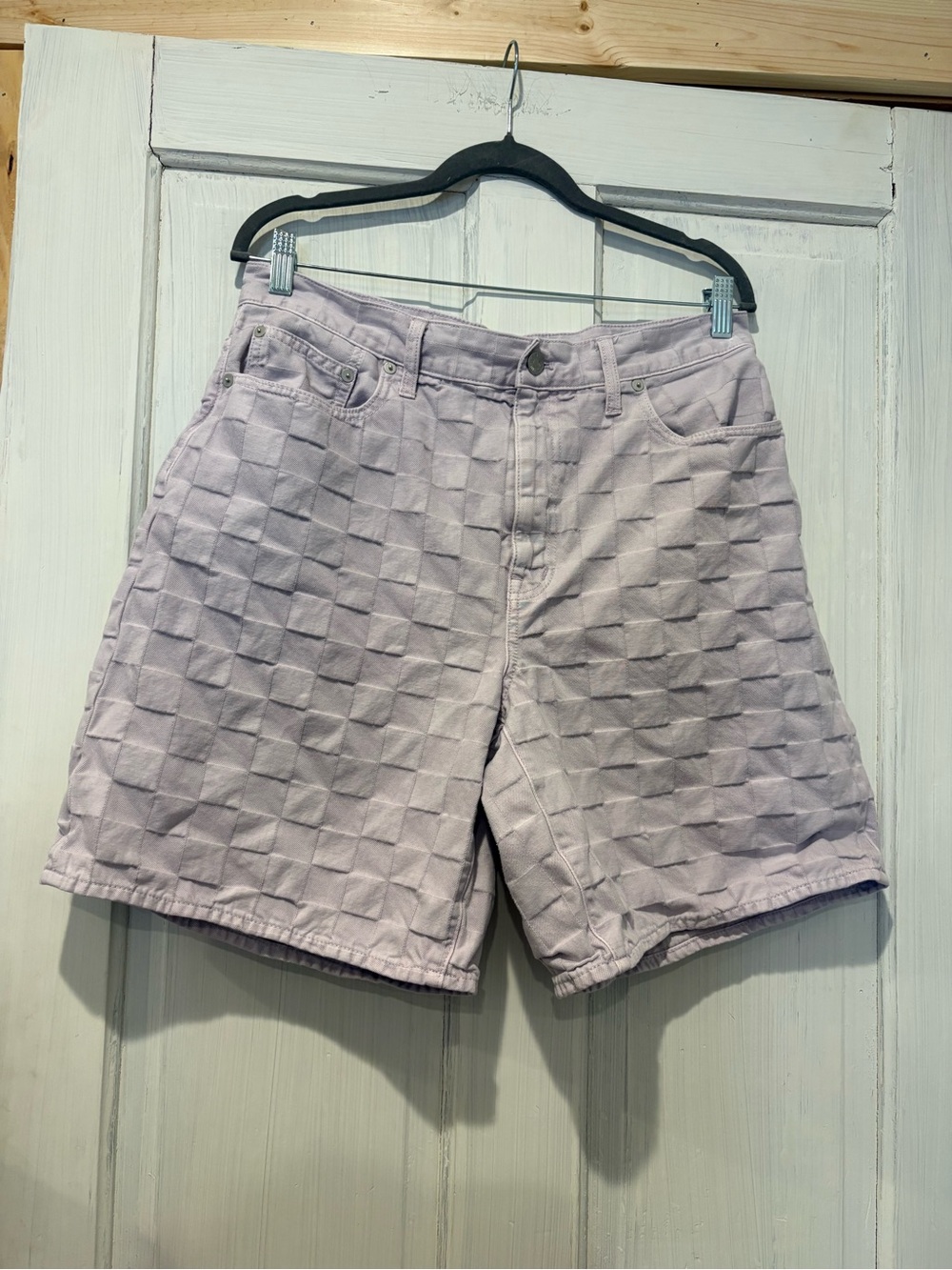 Madewell purple mid length Shorts